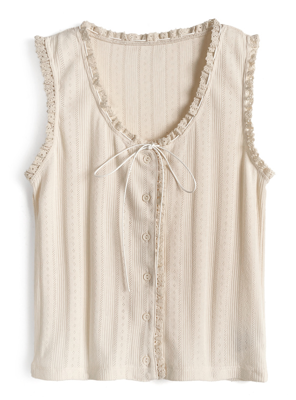 フリルリボンタンクトップ