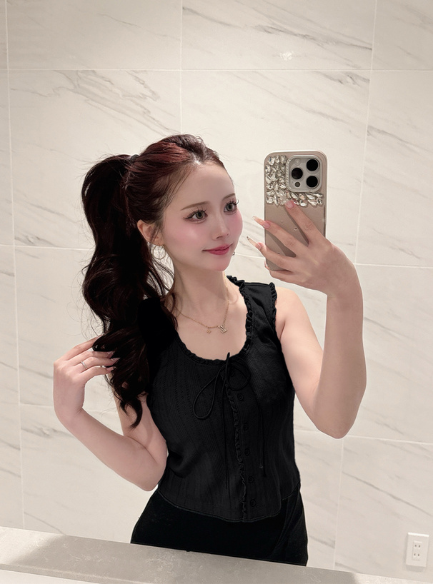 フリルリボンタンクトップ