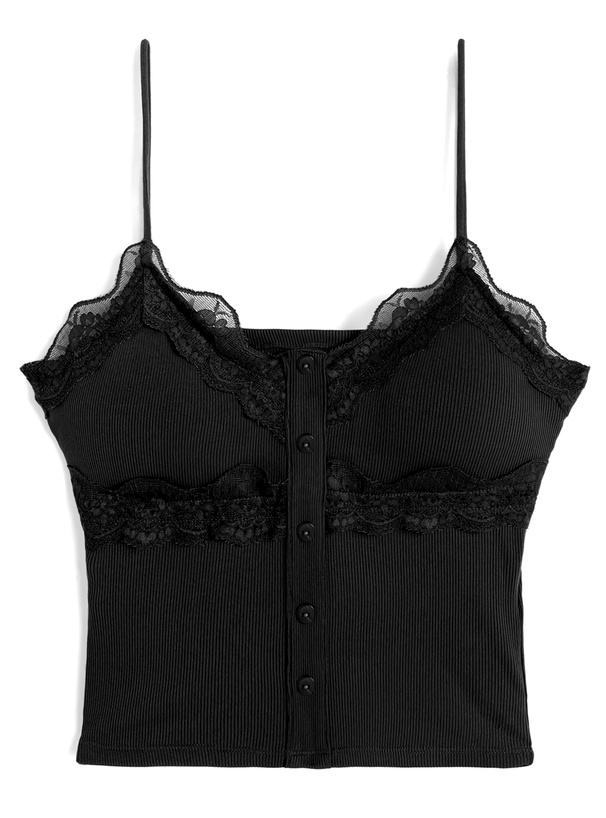 カップ付きレースキャミソール[ru1408]