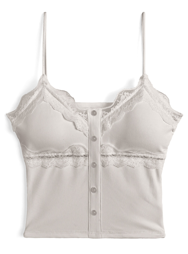 カップ付きレースキャミソール