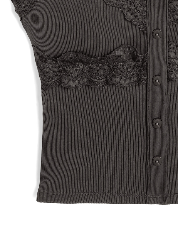 カップ付きレースキャミソール