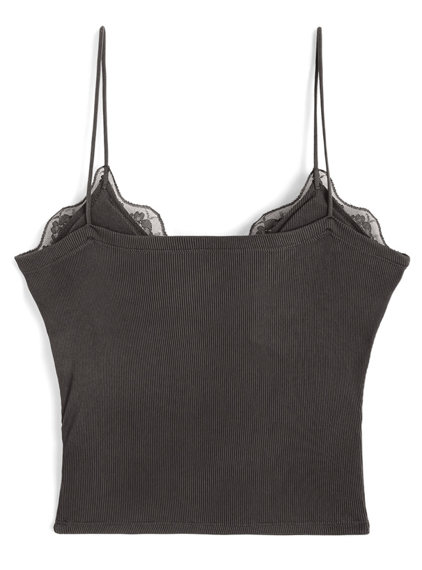 カップ付きレースキャミソール