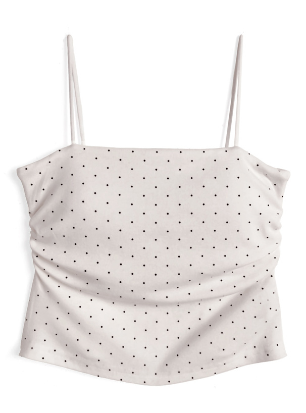 カップ付きドット柄キャミソール