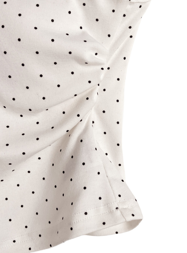 カップ付きドット柄キャミソール