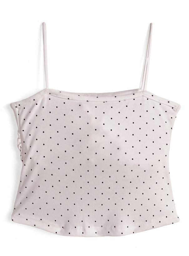 カップ付きドット柄キャミソール