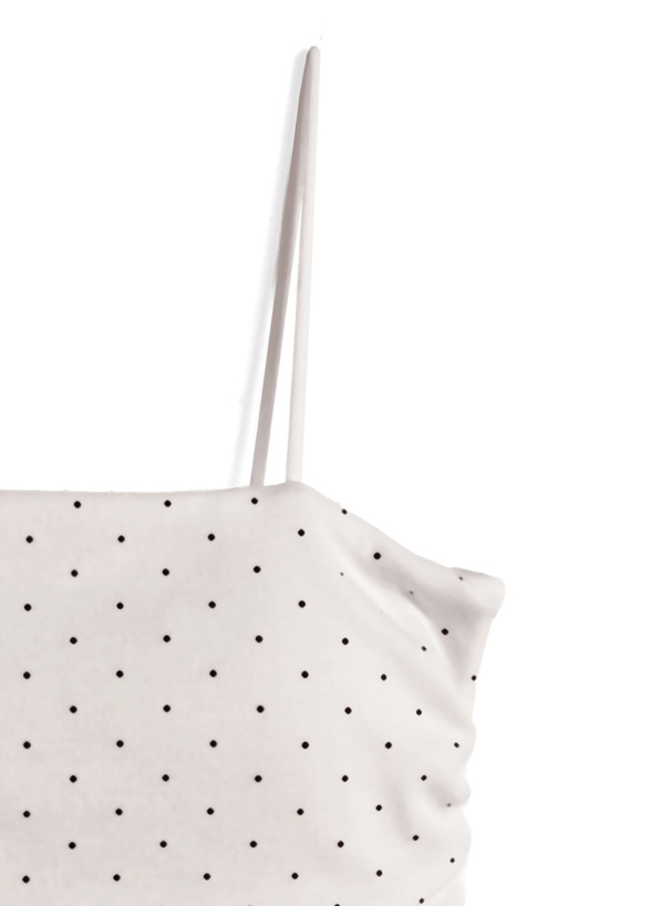 カップ付きドット柄キャミソール