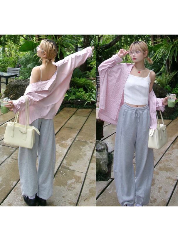 カップ付きショート丈キャミソール