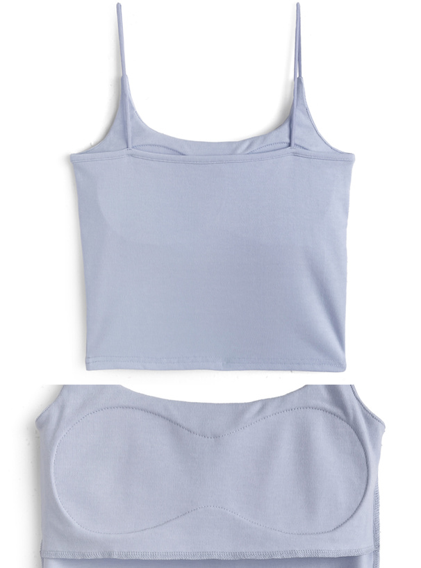 カップ付きショート丈キャミソール