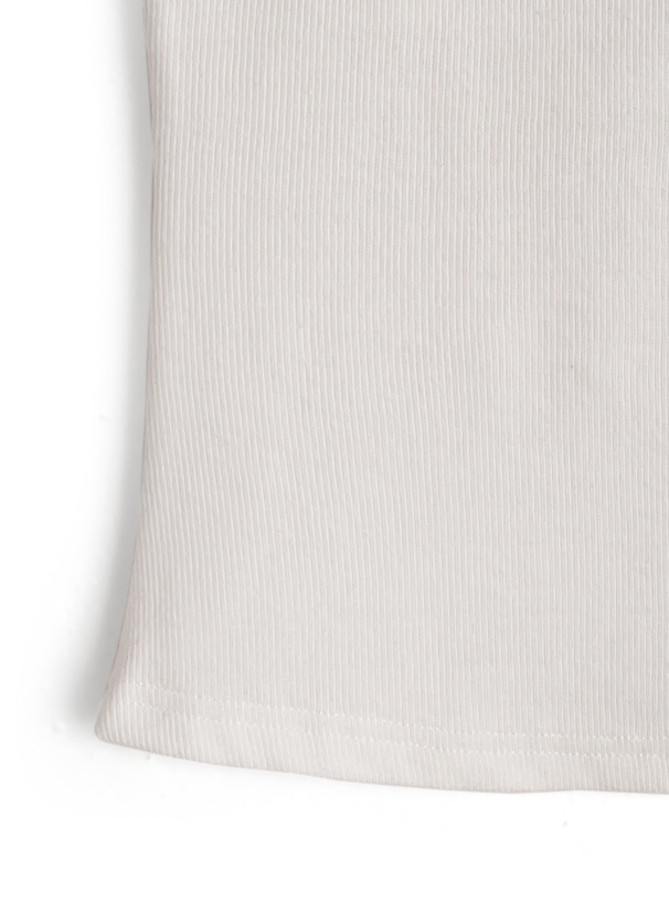 レースリブタンクトップ