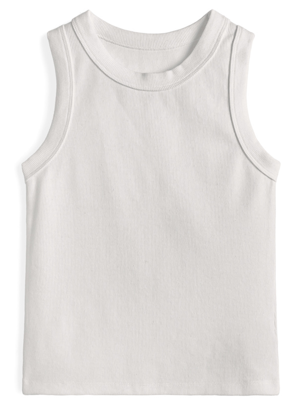 リブタンクトップ