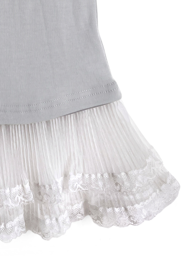 チュールレースドッキングキャミソール