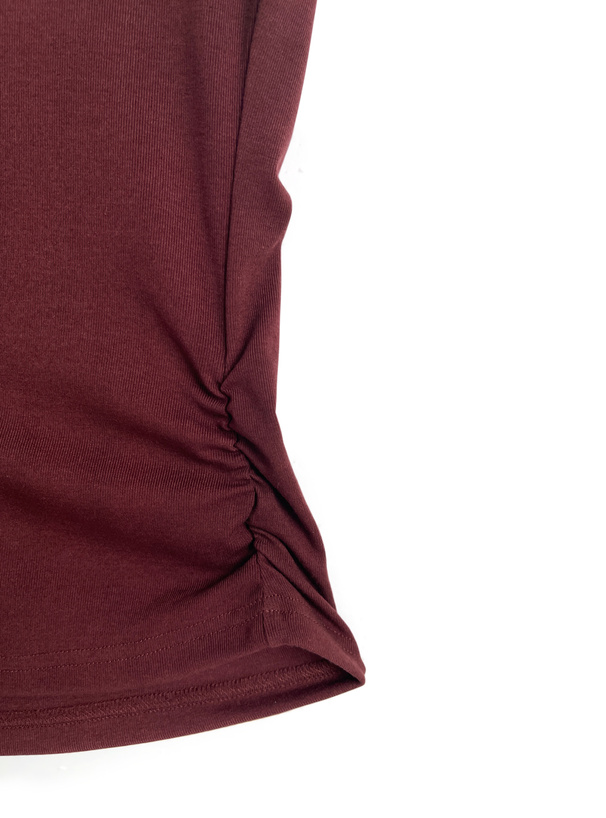 配色ロゴ刺繍ギャザータンクトップ