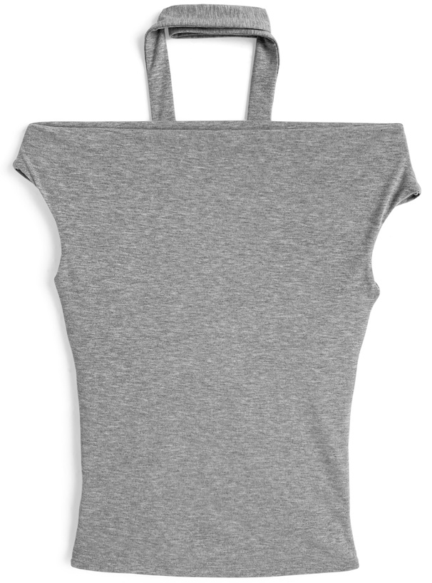 タイ付きオフショルダートップス