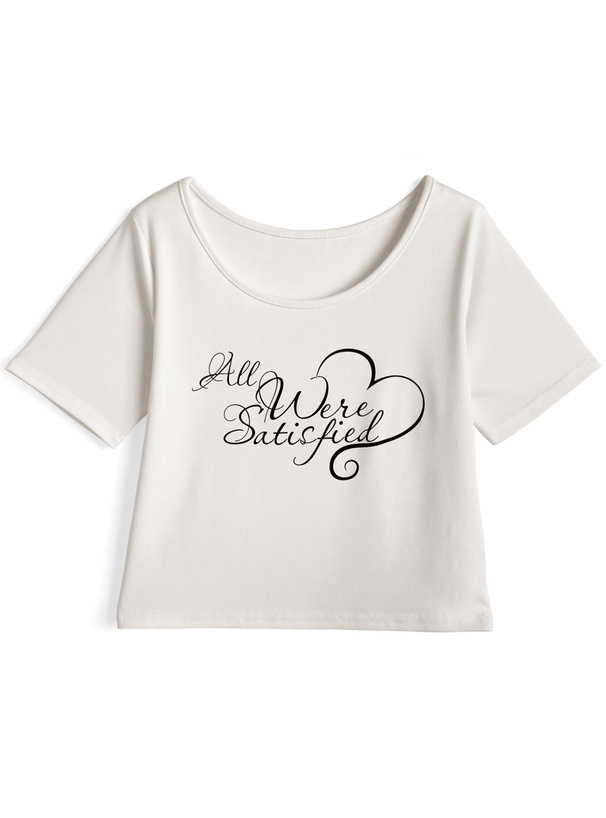 ロゴプリントショート丈Tシャツ