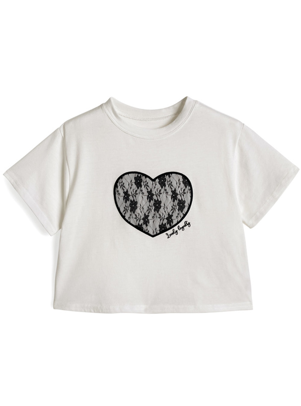 ハートレースTシャツ