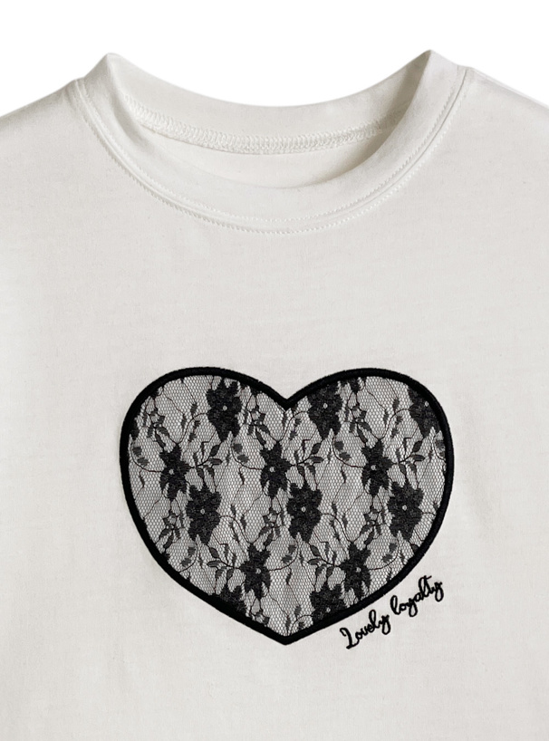 ハートレースTシャツ