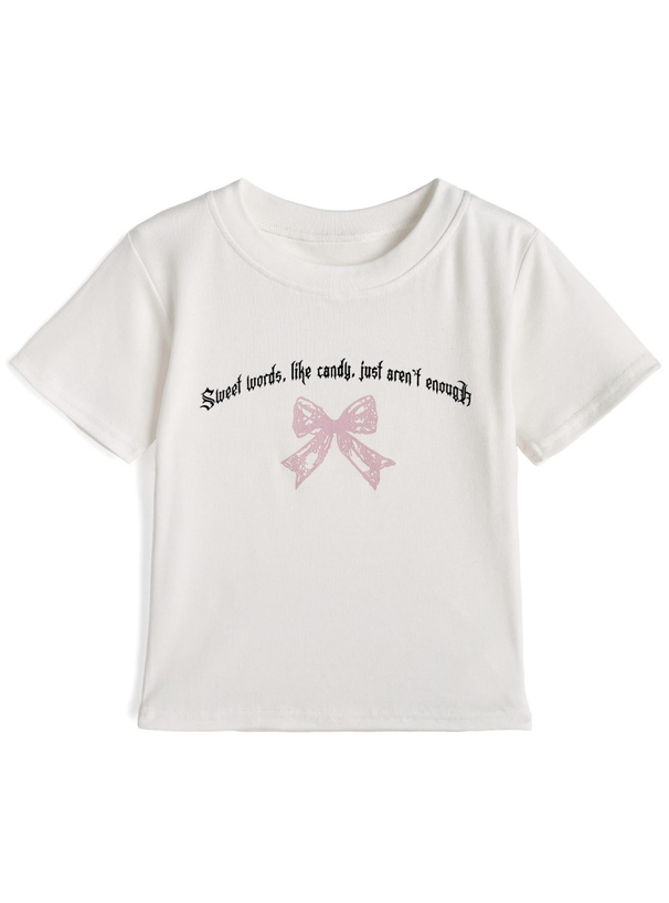 リボンロゴプリントTシャツ