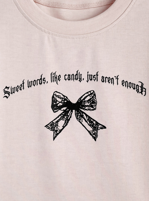 リボンロゴプリントTシャツ