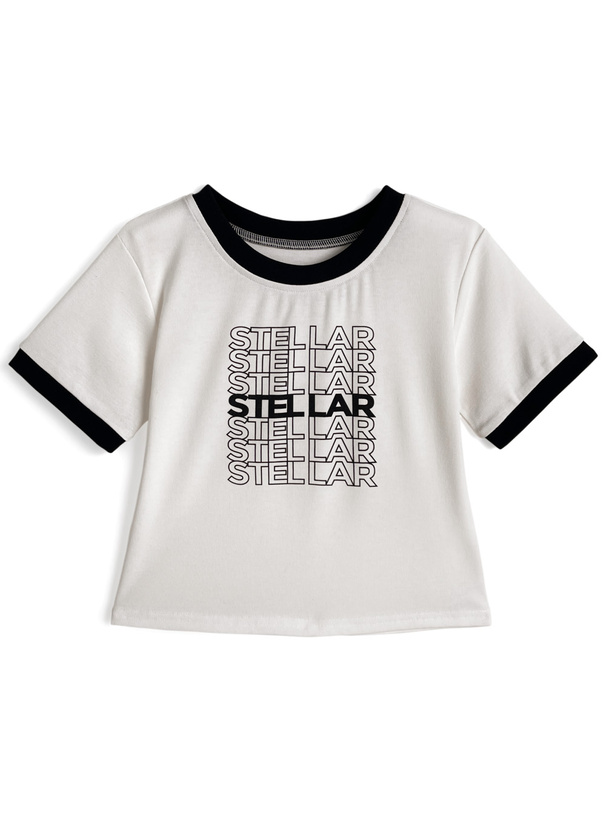 配色ロゴプリントTシャツ