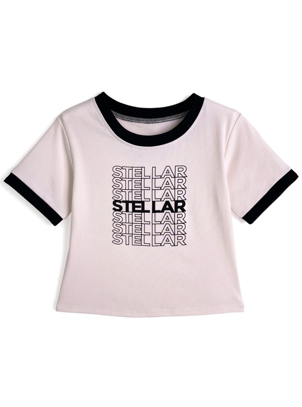 配色ロゴプリントTシャツ