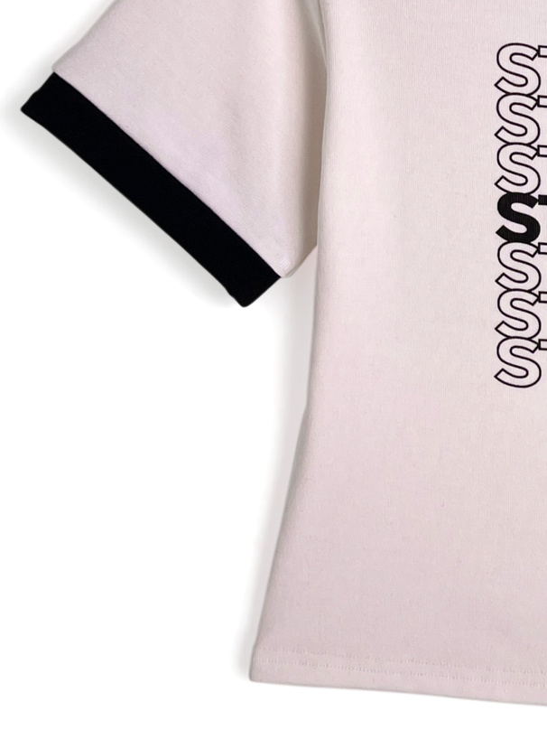 配色ロゴプリントTシャツ