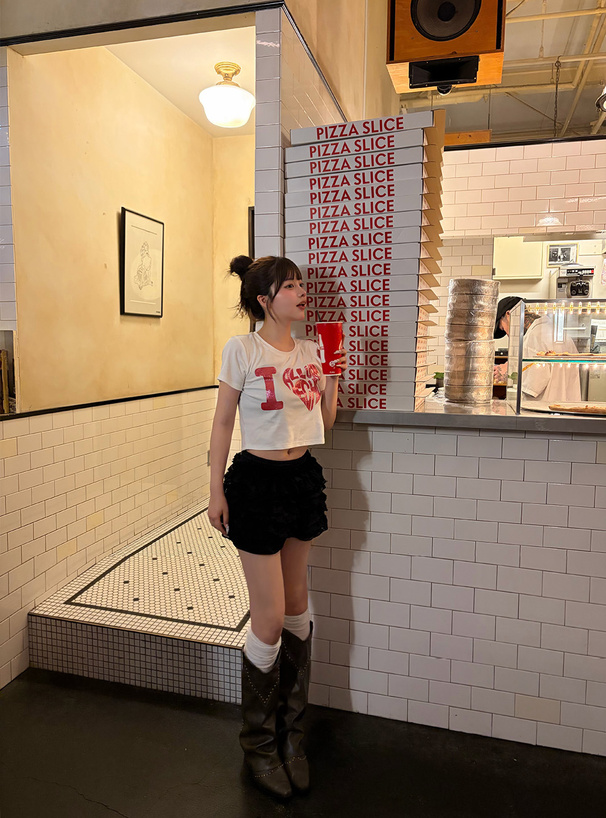 ラメハートロゴTシャツ