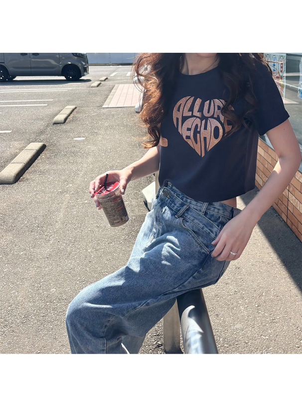 ラメハートロゴTシャツ