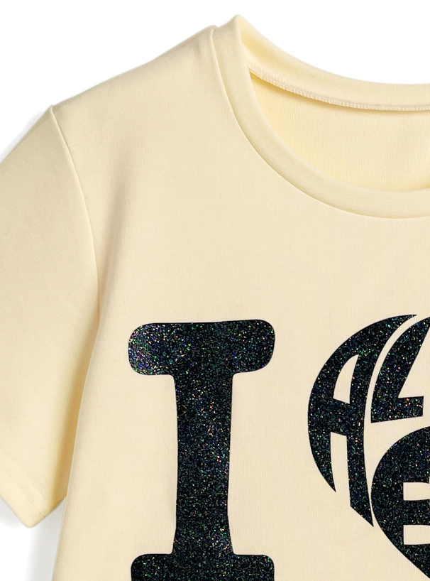 ラメハートロゴTシャツ