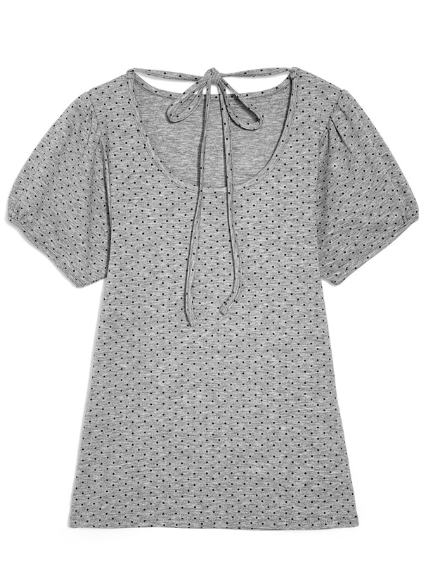 ILLIT アイリット BEB ドット柄ネックリボントップス