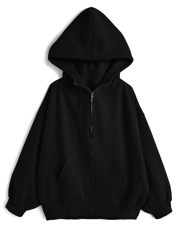 オーバーサイズダブルジップスウェットパーカー