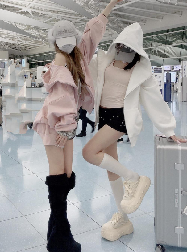 オーバーサイズダブルジップスウェットパーカー