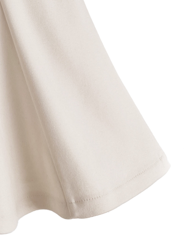 インパン裏地付きハイウエストフレアミニスカート