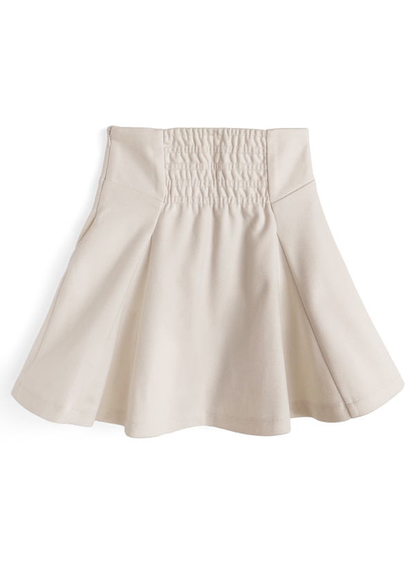 インパン裏地付きハイウエストフレアミニスカート
