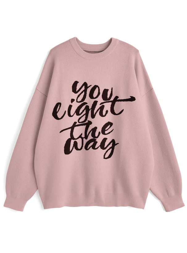 ロゴジャガードニットトップス