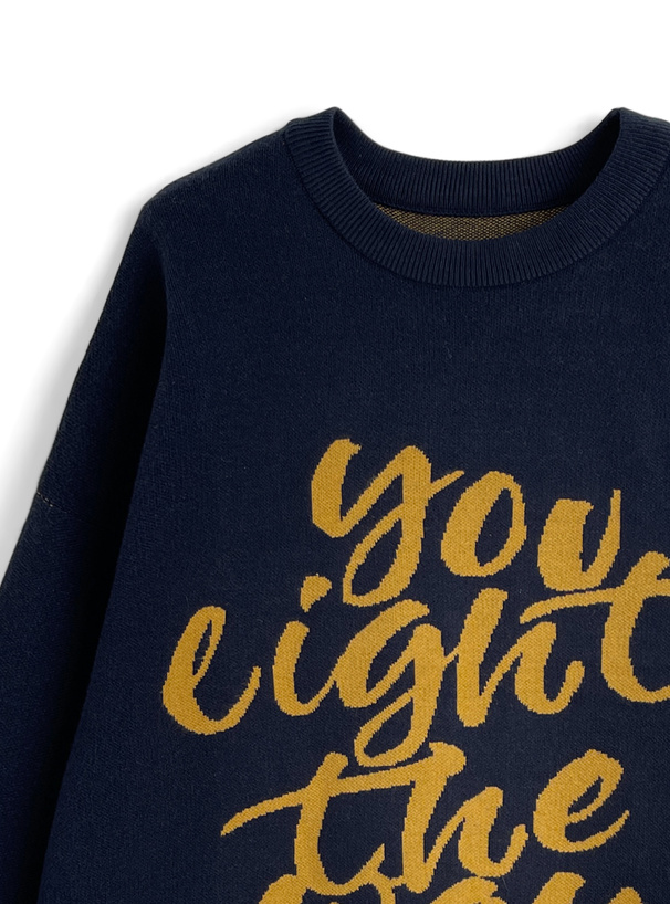 ロゴジャガードニットトップス