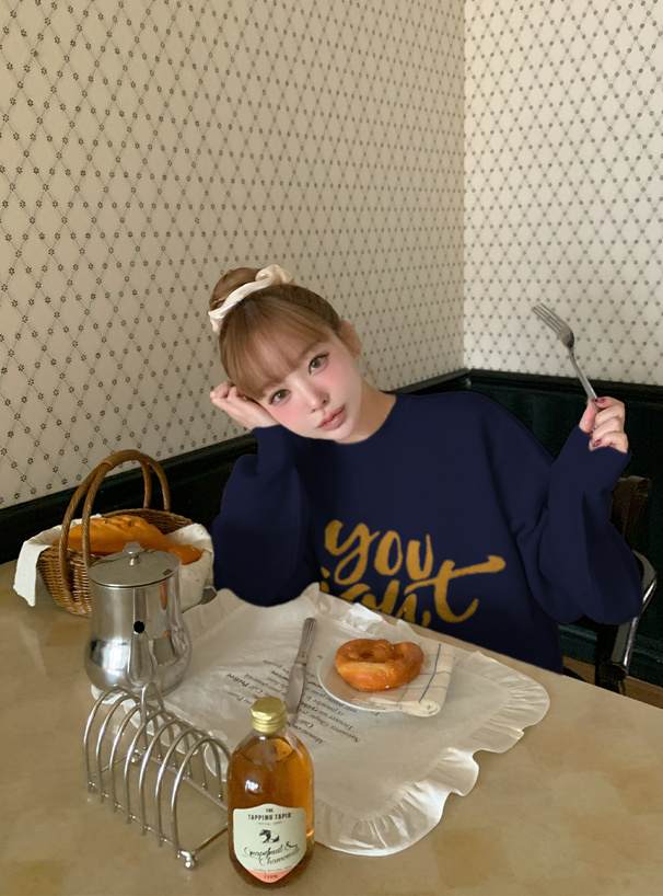 ロゴジャガードニットトップス