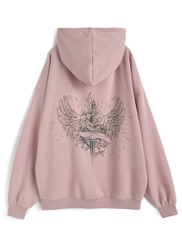 ロゴプリントダブルジップスウェットパーカー[ru1488] | レディース