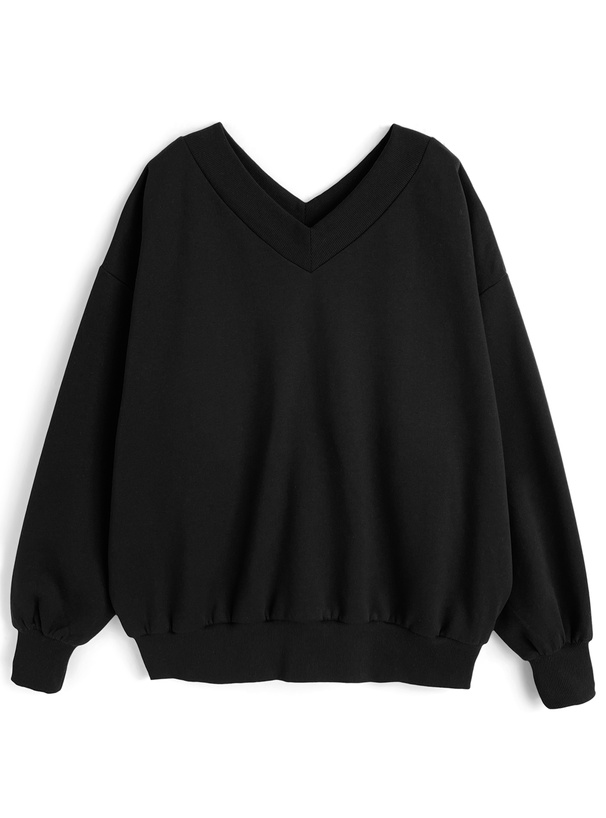 Vネックスウェットトップス[ru1489] | レディースファッション通販の