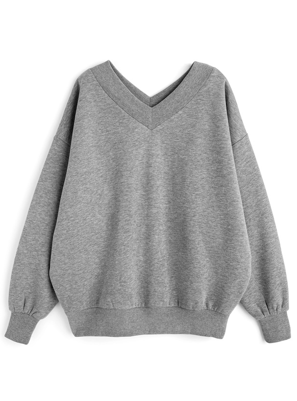 Vネックスウェットトップス[ru1489] | レディースファッション通販の