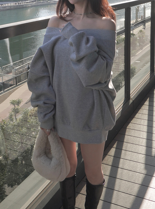 Vネックスウェットトップス[ru1489] | レディースファッション通販の