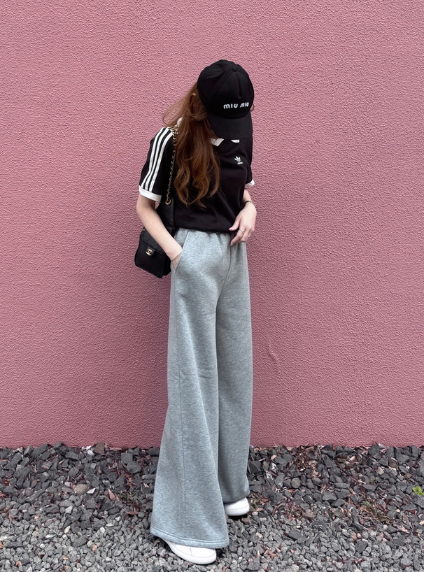 スウェットワイドパンツ