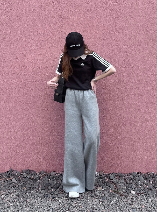 スウェットワイドパンツ