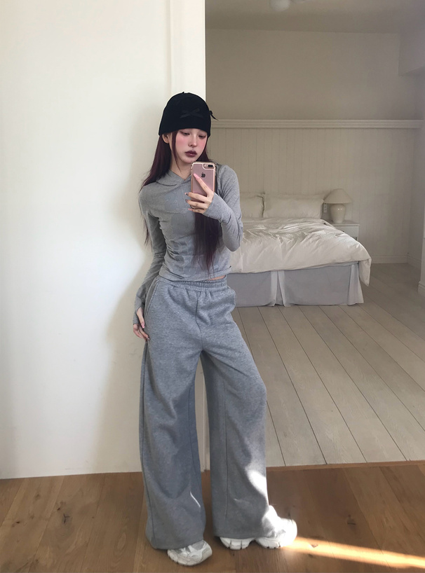 スウェットワイドパンツ