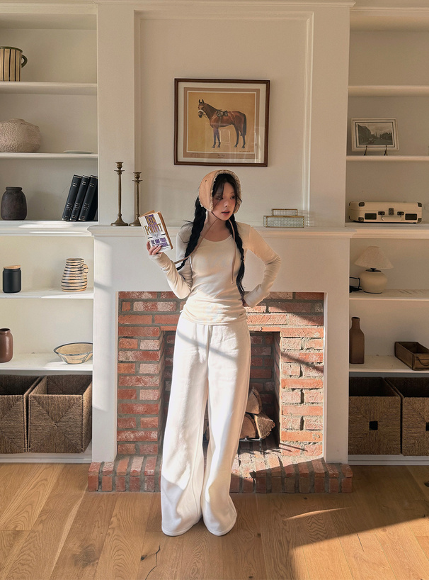 スウェットワイドパンツ