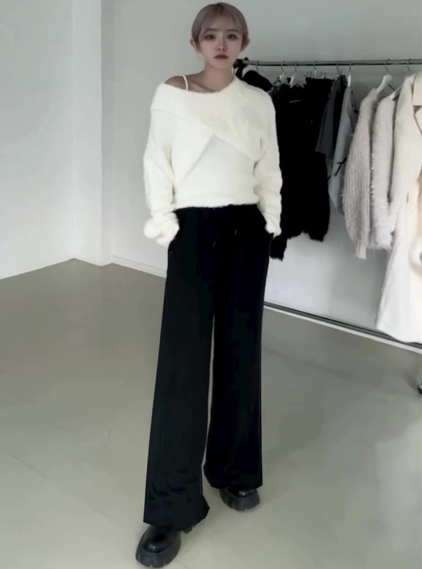 スウェットワイドパンツ