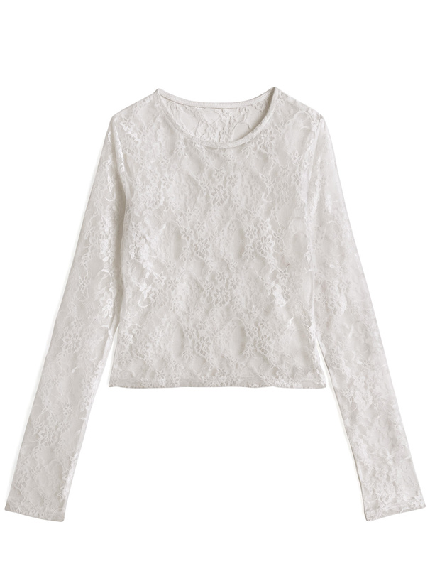 ショート丈レーストップス