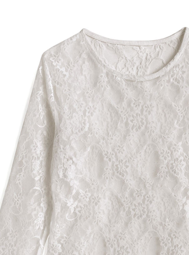 ショート丈レーストップス