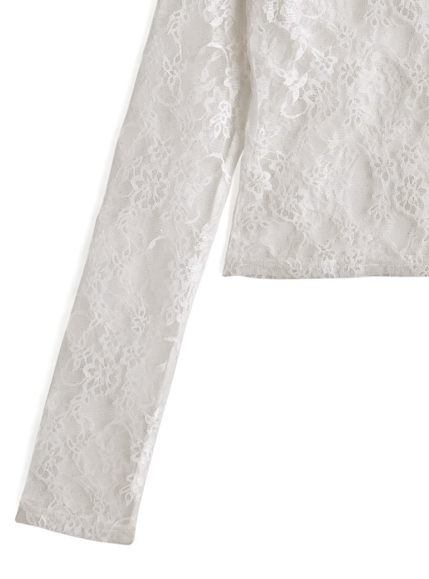 ショート丈レーストップス