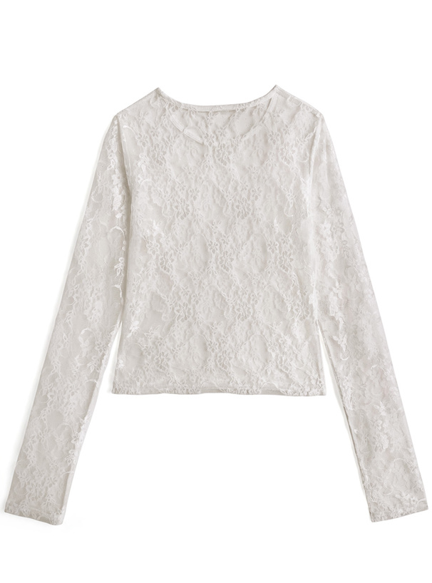 ショート丈レーストップス