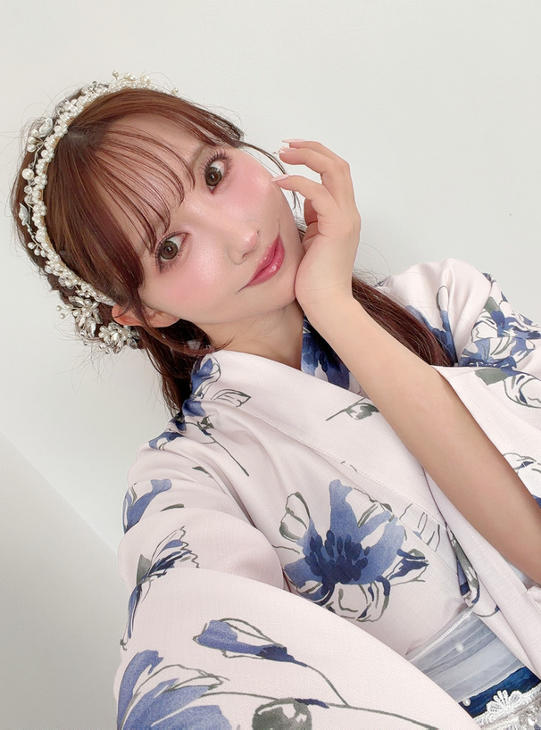 水彩花柄浴衣セット